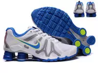 shox turbo+ 13 nike hommes chaussures pas cher white blue